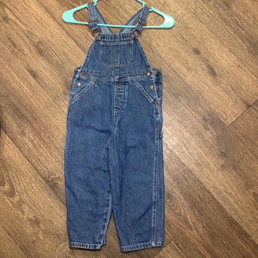 Faded Glory Jeans Co size 4T blue jean overalls.